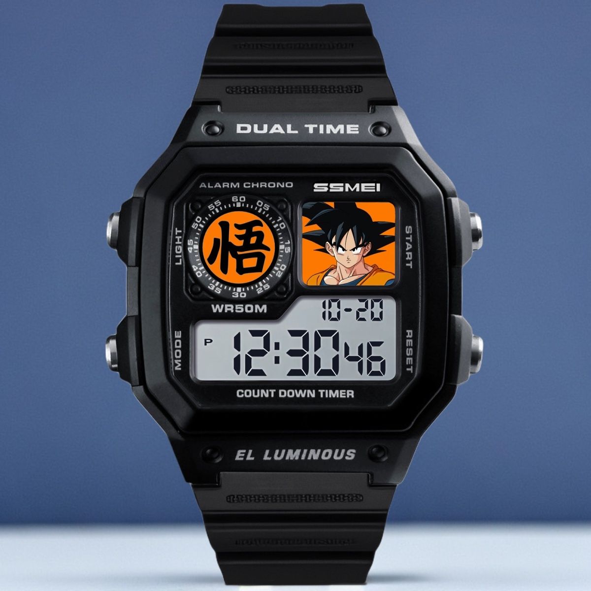Goku Figure Image Electronic Watch with LED backlight - Unleash Saiyan Power on Your Wrist!