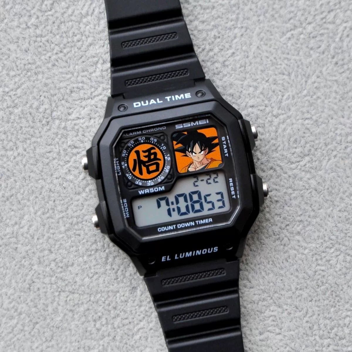 Goku Figure Image Electronic Watch with LED backlight - Unleash Saiyan Power on Your Wrist!