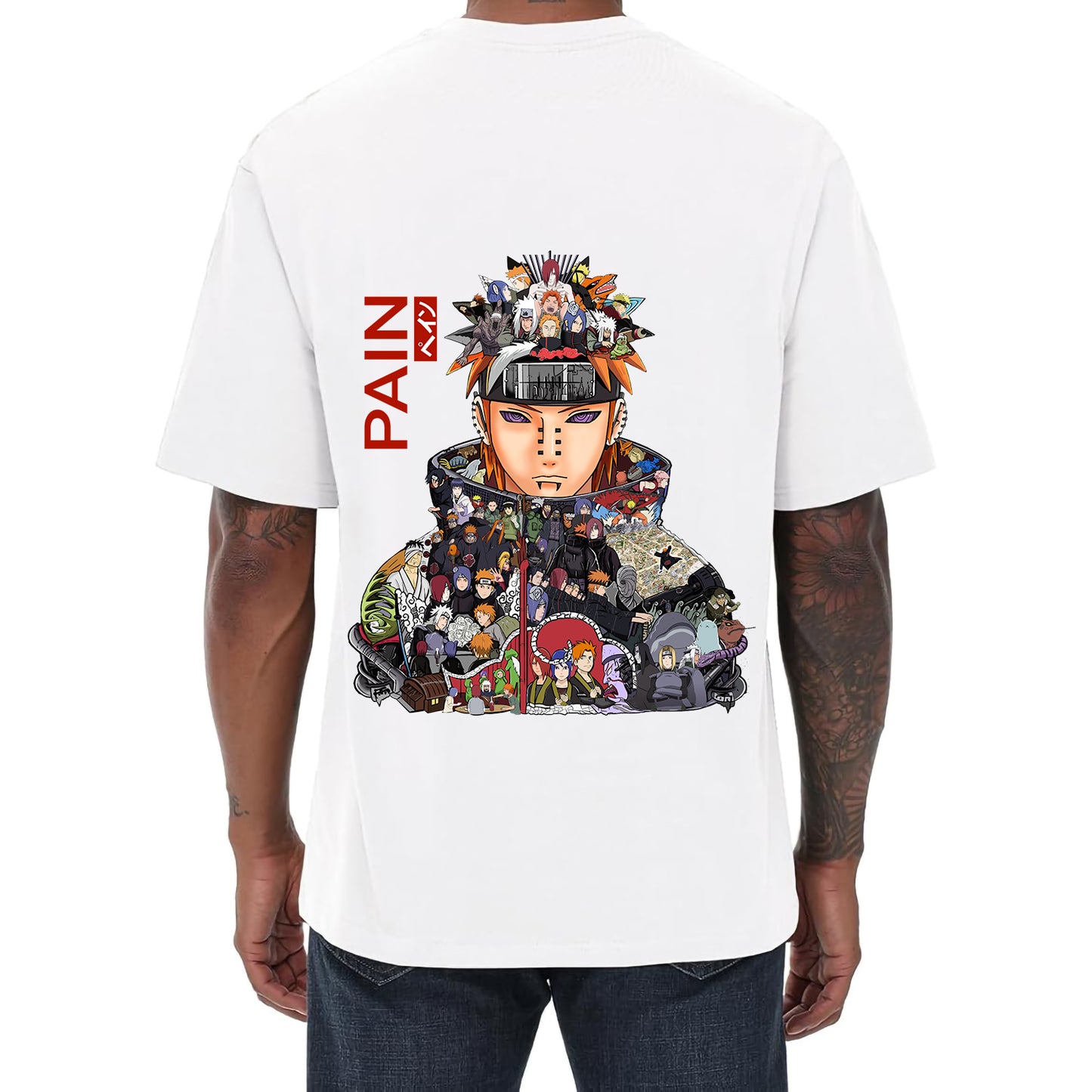 Fire Shadow Ninja Pain Cool and Trendy Loose Short-Sleeved T-shirt