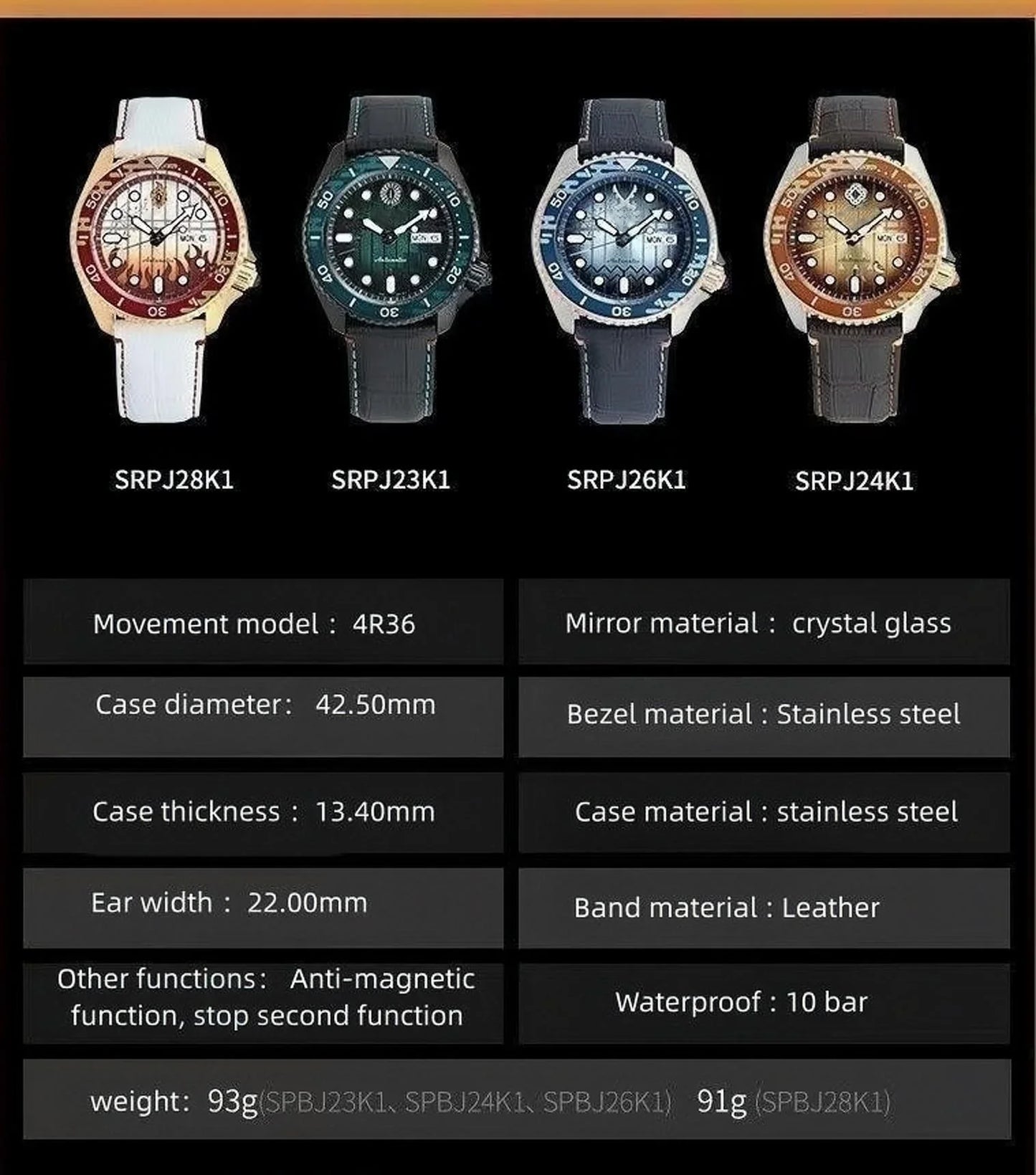 Rengoku Kyoujurou Men's and women's all-purpose quartz watch,100 meter waterproof watch
