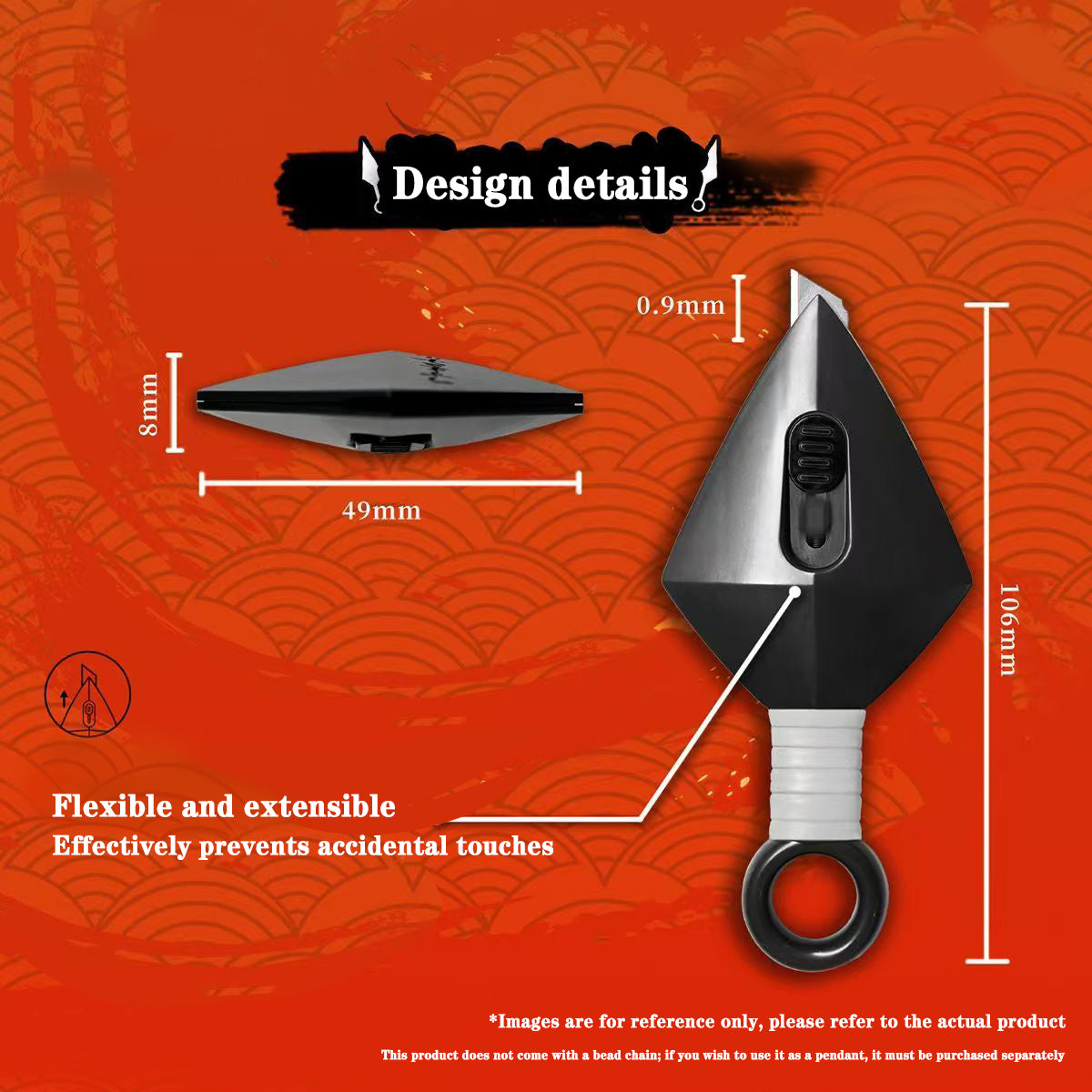 Anime Kunai Utility Knife Portable Box Opener & Pendant | Collectible Ninja Weapon Accessory