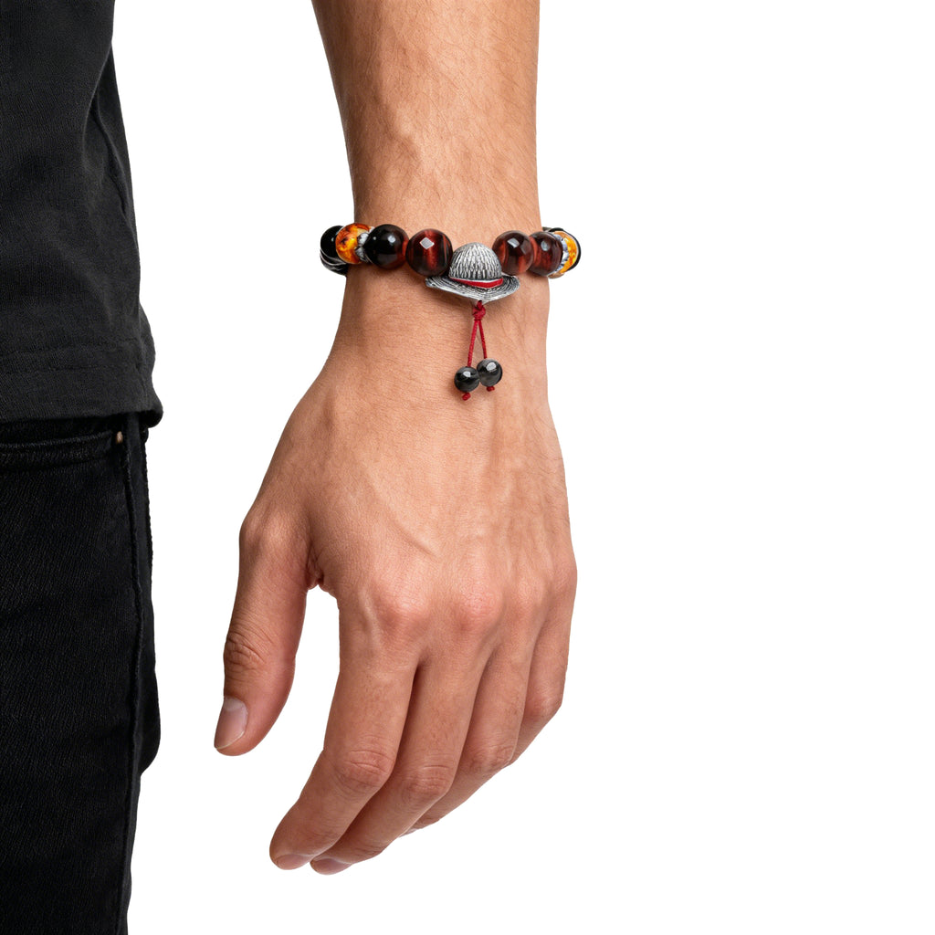 Ace/Sabo/Luffy Inspired Beaded Bracelets for Anime Fans