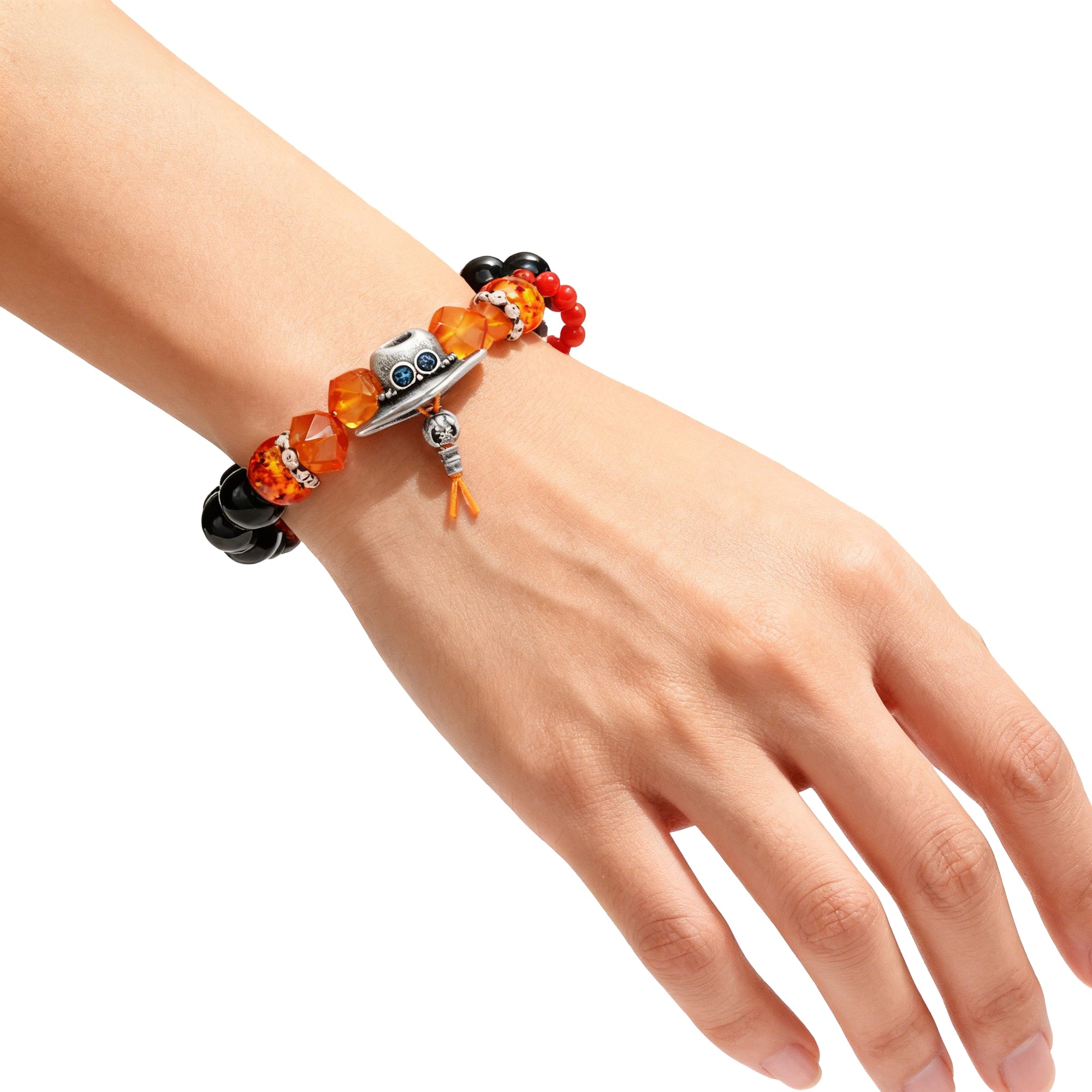 Ace/Sabo/Luffy Inspired Beaded Bracelets for Anime Fans
