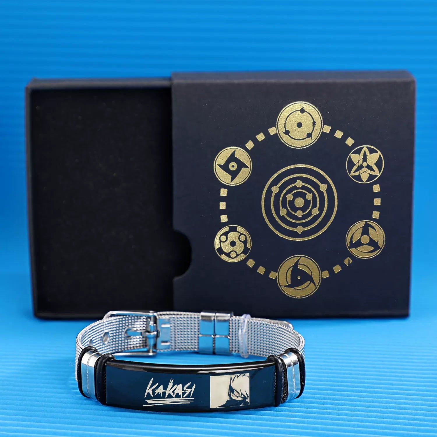 Sasuke/Kakashi/Itachi Fire Shadow Ninja Anime Bracelet Stainless Steel Character Wristband