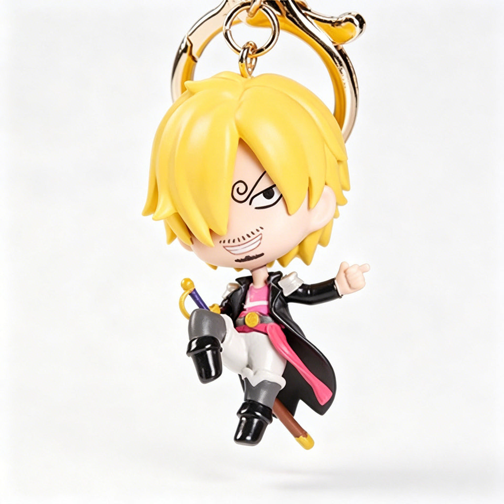 Luffy/Zoro Crew Blind Box Keychain PVC Figure Charm Pendant Set