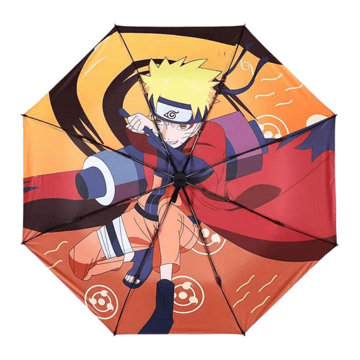 Sasuke/Kakashi/Itachi Anime Umbrella Windproof Waterproof Folding Umbrella with Character Print Rain Gear for Ninja Fans