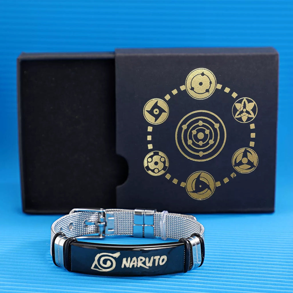 Sasuke/Kakashi/Itachi Fire Shadow Ninja Anime Bracelet Stainless Steel Character Wristband