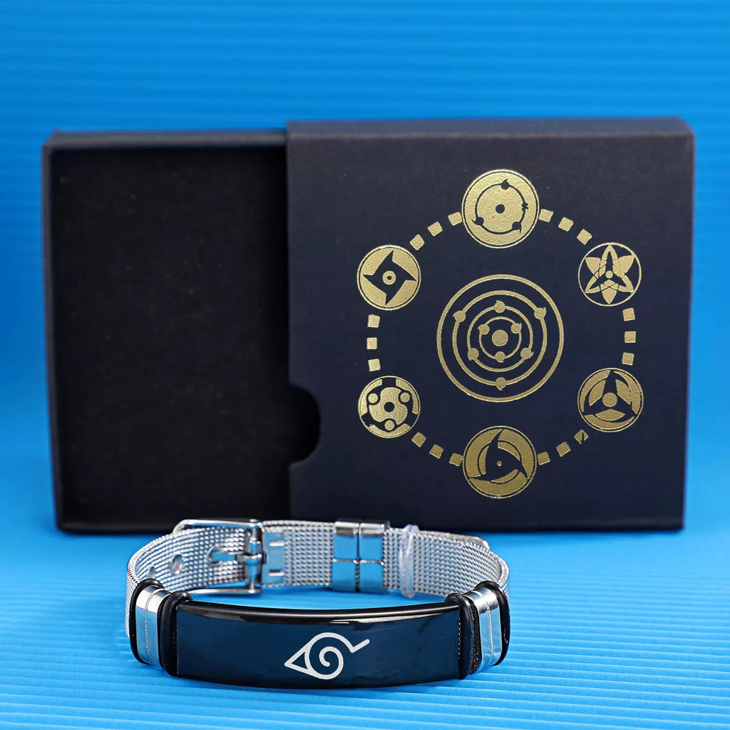 Sasuke/Kakashi/Itachi Fire Shadow Ninja Anime Bracelet Stainless Steel Character Wristband