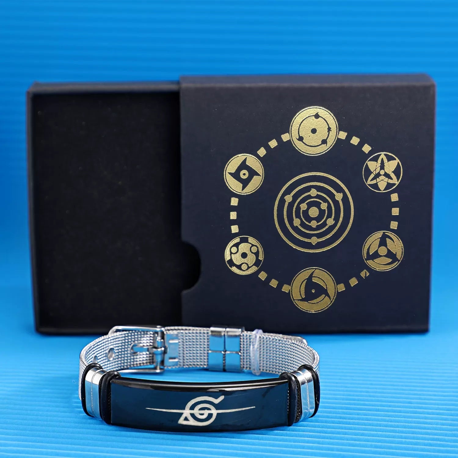 Sasuke/Kakashi/Itachi Fire Shadow Ninja Anime Bracelet Stainless Steel Character Wristband