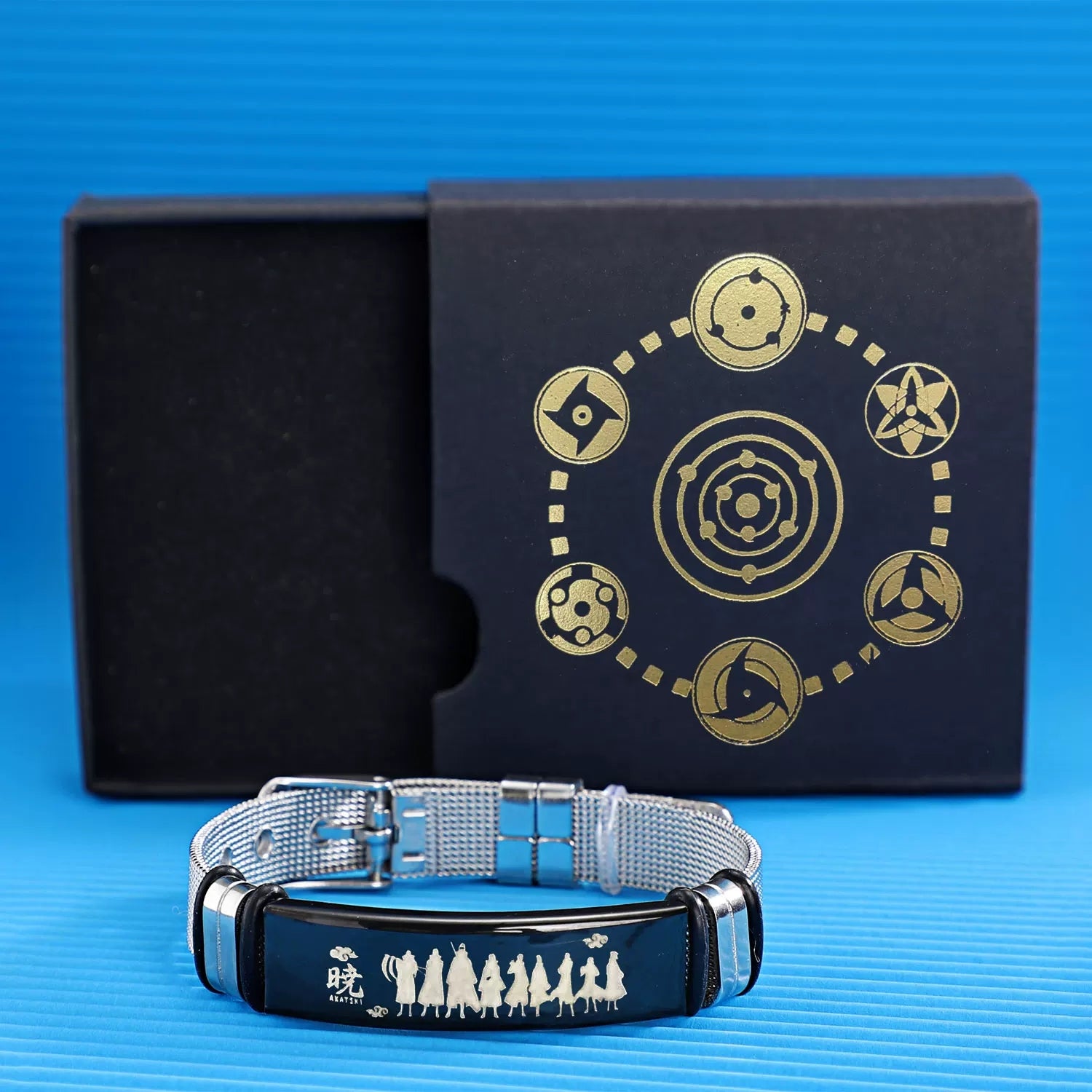 Sasuke/Kakashi/Itachi Fire Shadow Ninja Anime Bracelet Stainless Steel Character Wristband