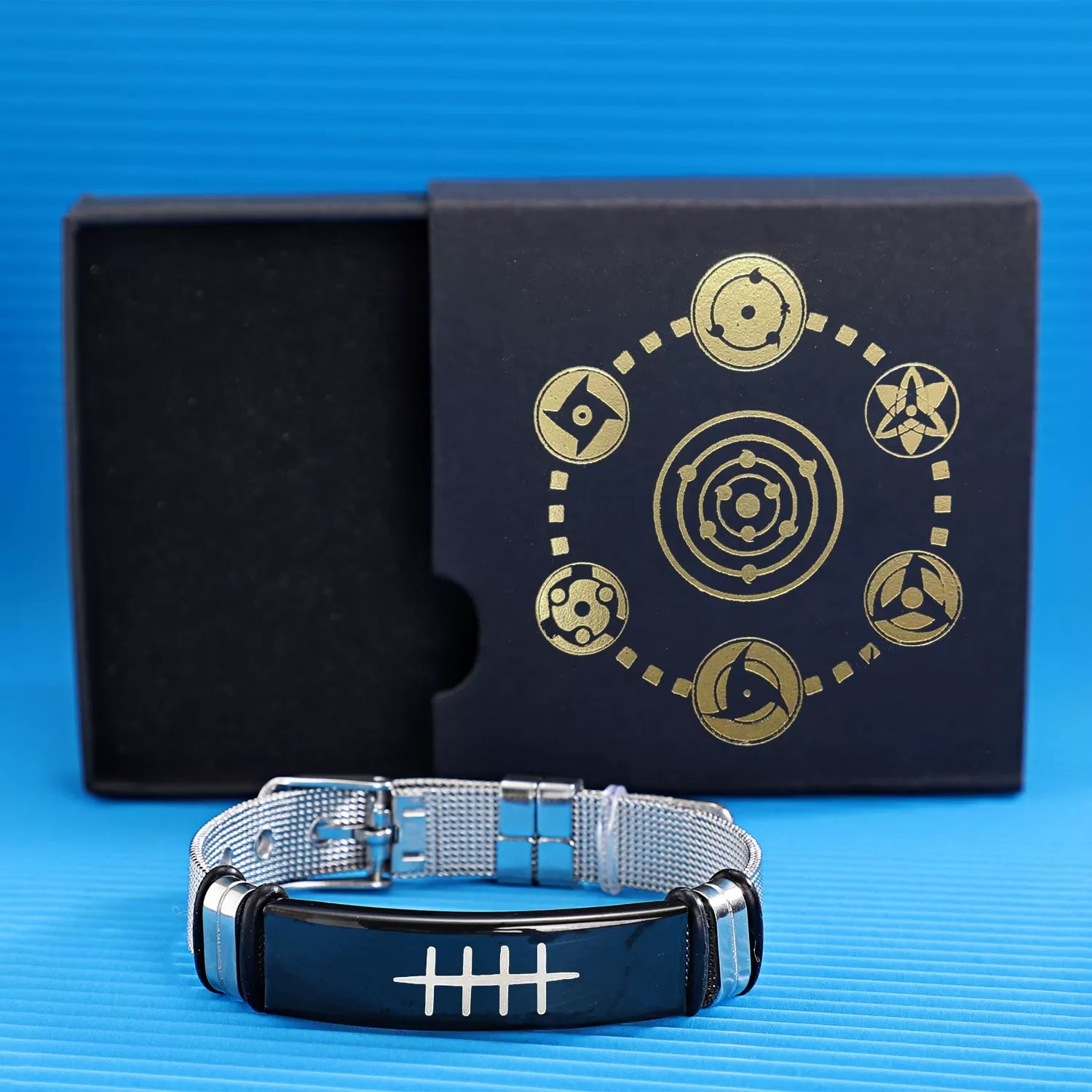 Sasuke/Kakashi/Itachi Fire Shadow Ninja Anime Bracelet Stainless Steel Character Wristband