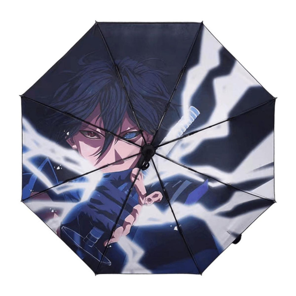 Sasuke/Kakashi/Itachi Anime Umbrella Windproof Waterproof Folding Umbrella with Character Print Rain Gear for Ninja Fans