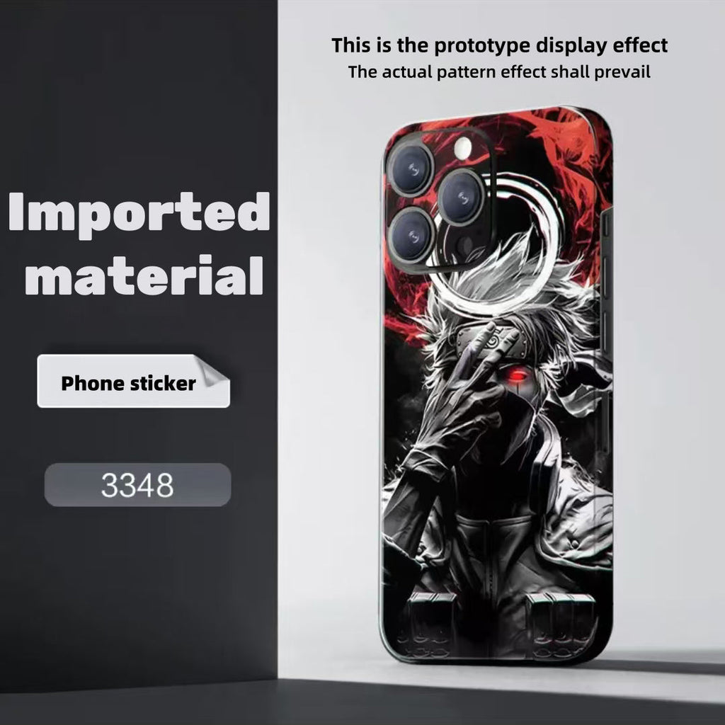 Sasuke/Kakashi/Itachi/Obito theme iPhone Phone back film sticker - a must-have for cool personality