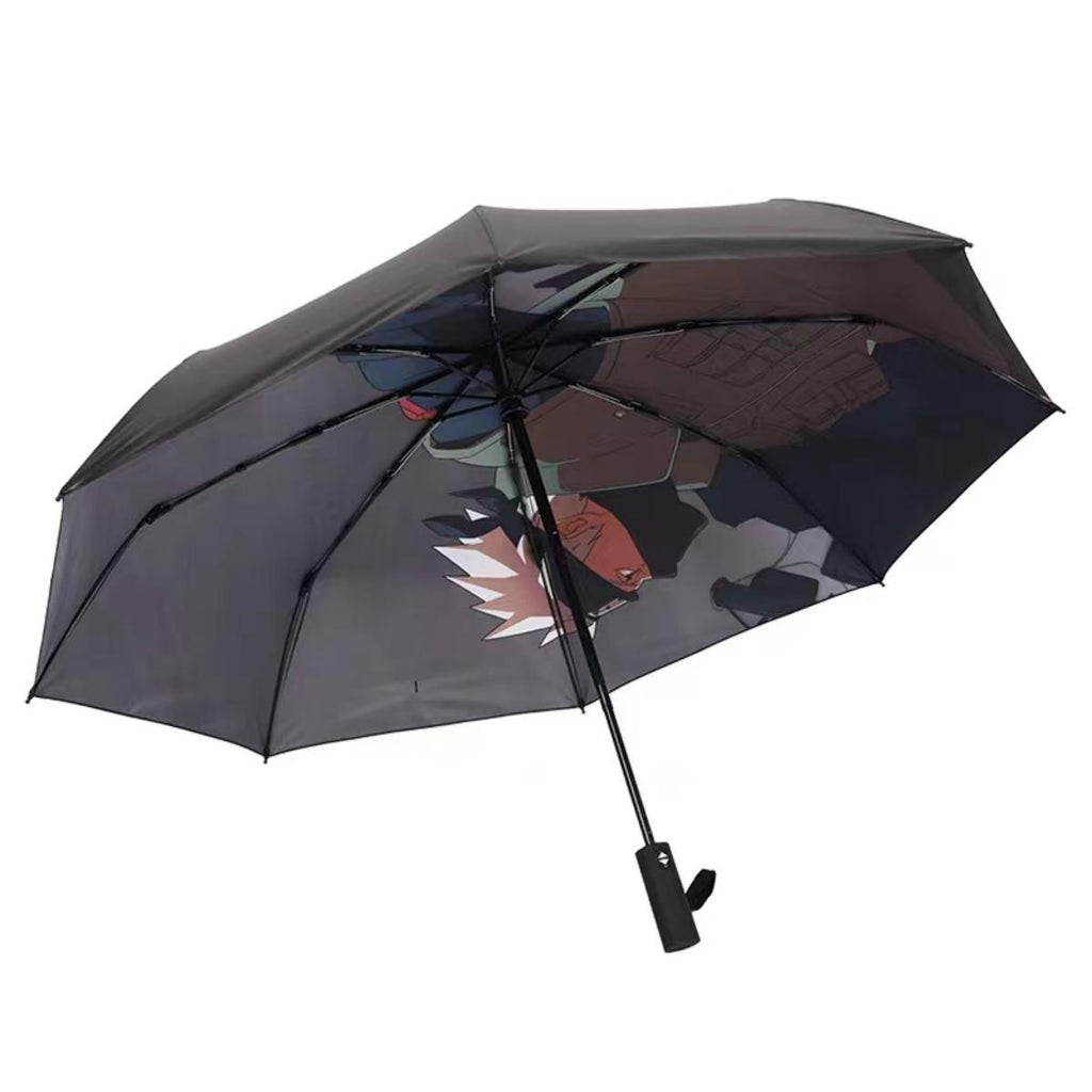 Sasuke/Kakashi/Itachi Anime Umbrella Windproof Waterproof Folding Umbrella with Character Print Rain Gear for Ninja Fans