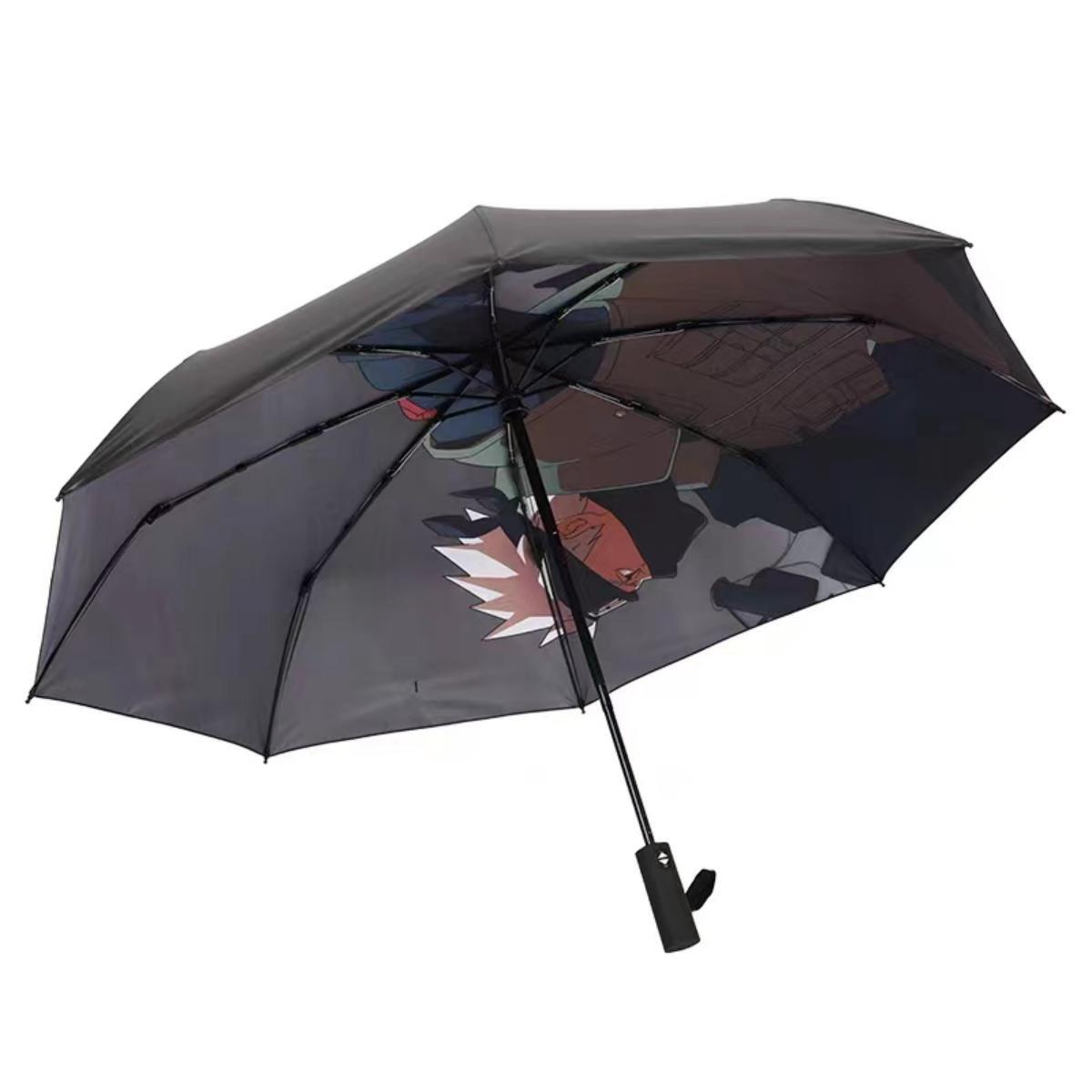 Sasuke/Kakashi/Itachi Anime Umbrella Windproof Waterproof Folding Umbrella with Character Print Rain Gear for Ninja Fans