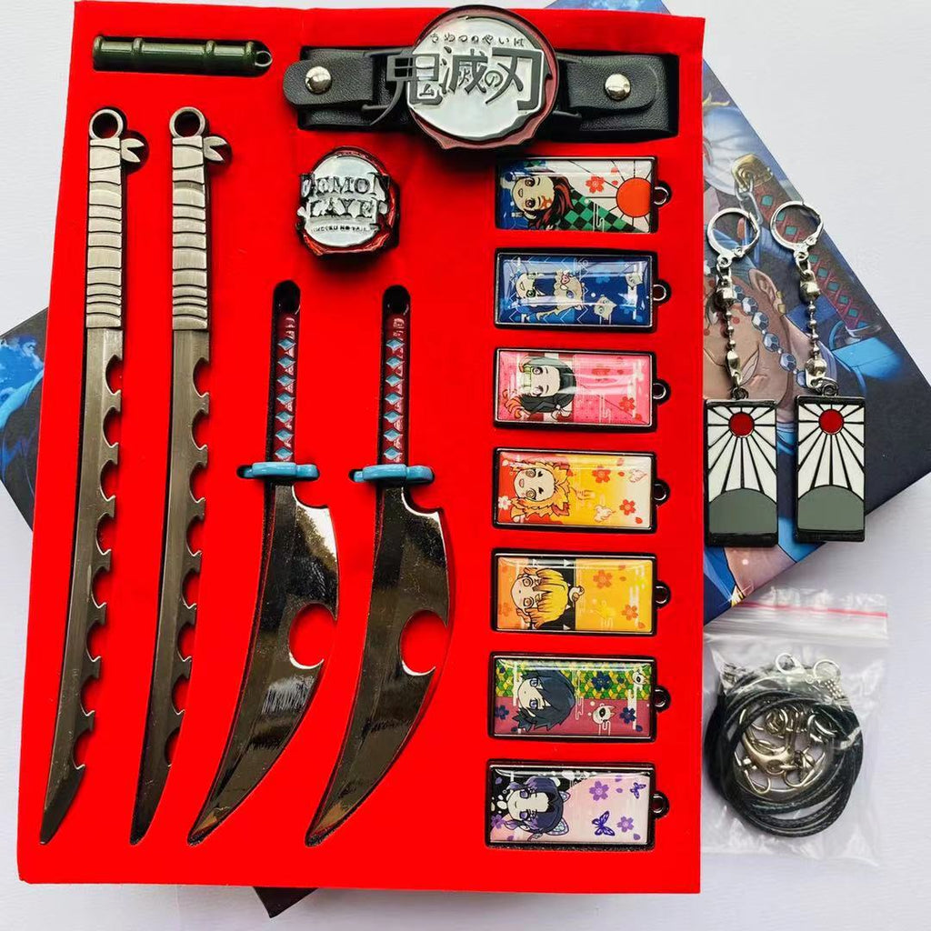 Demon Slayer Alloy Keychain Gift Box Set Anime Weapon & Character Charms