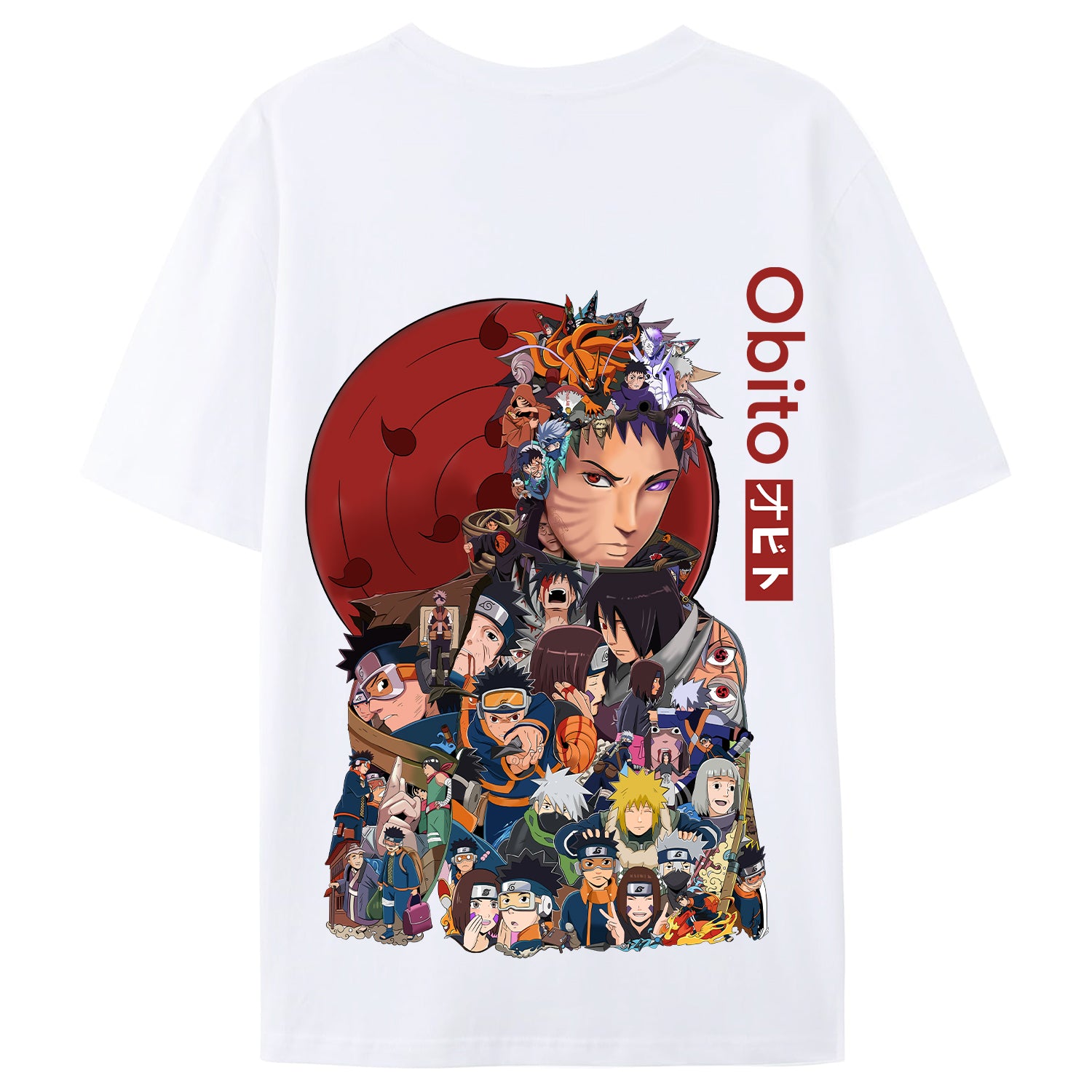Uchiha Obito Fire Shadow Ninja Cool and Trendy Loose Short-Sleeved T-shirt