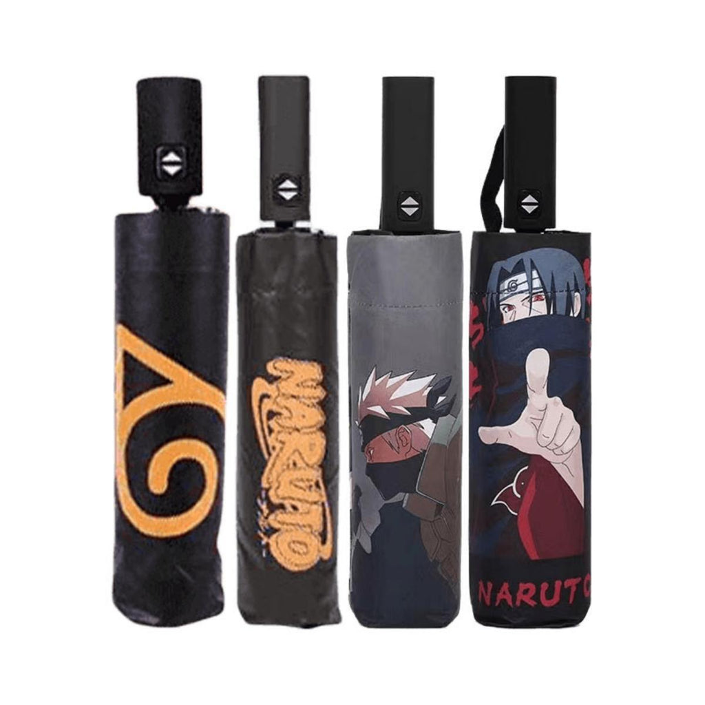 Sasuke/Kakashi/Itachi Anime Umbrella Windproof Waterproof Folding Umbrella with Character Print Rain Gear for Ninja Fans
