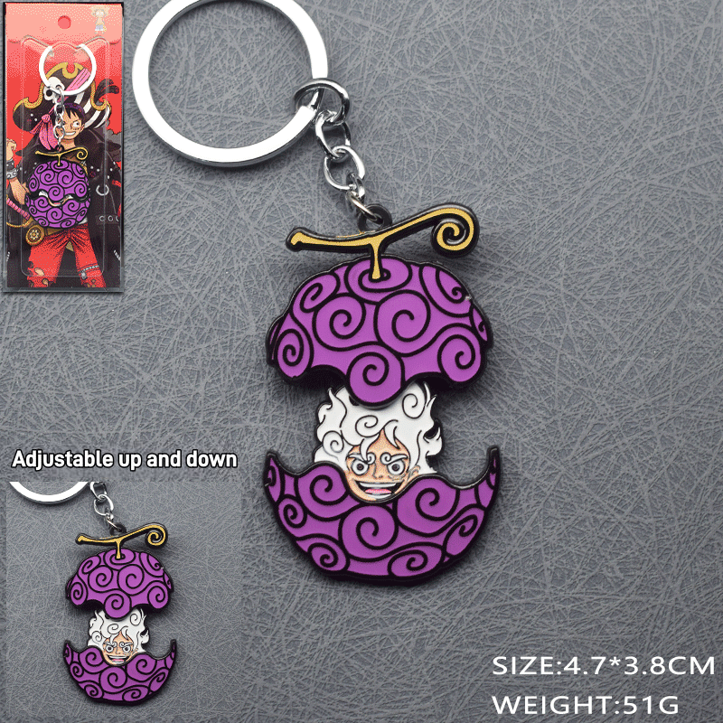 Luffy/Zoro Adjustable Anime Necklace & Keychain Set - Collectible Jewelry for Pirates Fans