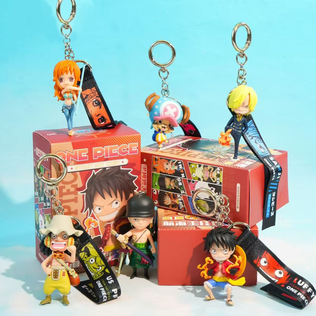 Luffy/Zoro/Sanji Anime Mystery Keychain Blind Box Hidden Rare Edition & Lanyard Surprise Otaku Gift
