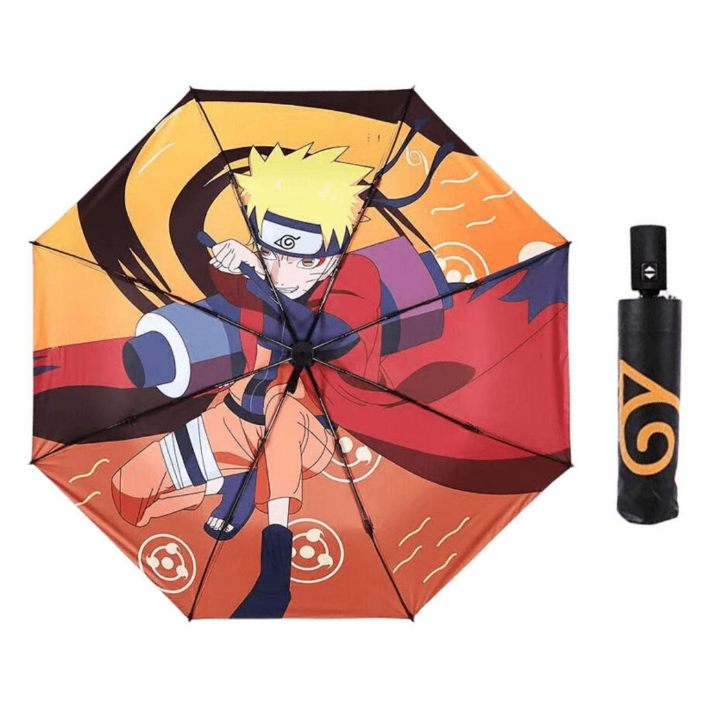 Sasuke/Kakashi/Itachi Anime Umbrella Windproof Waterproof Folding Umbrella with Character Print Rain Gear for Ninja Fans