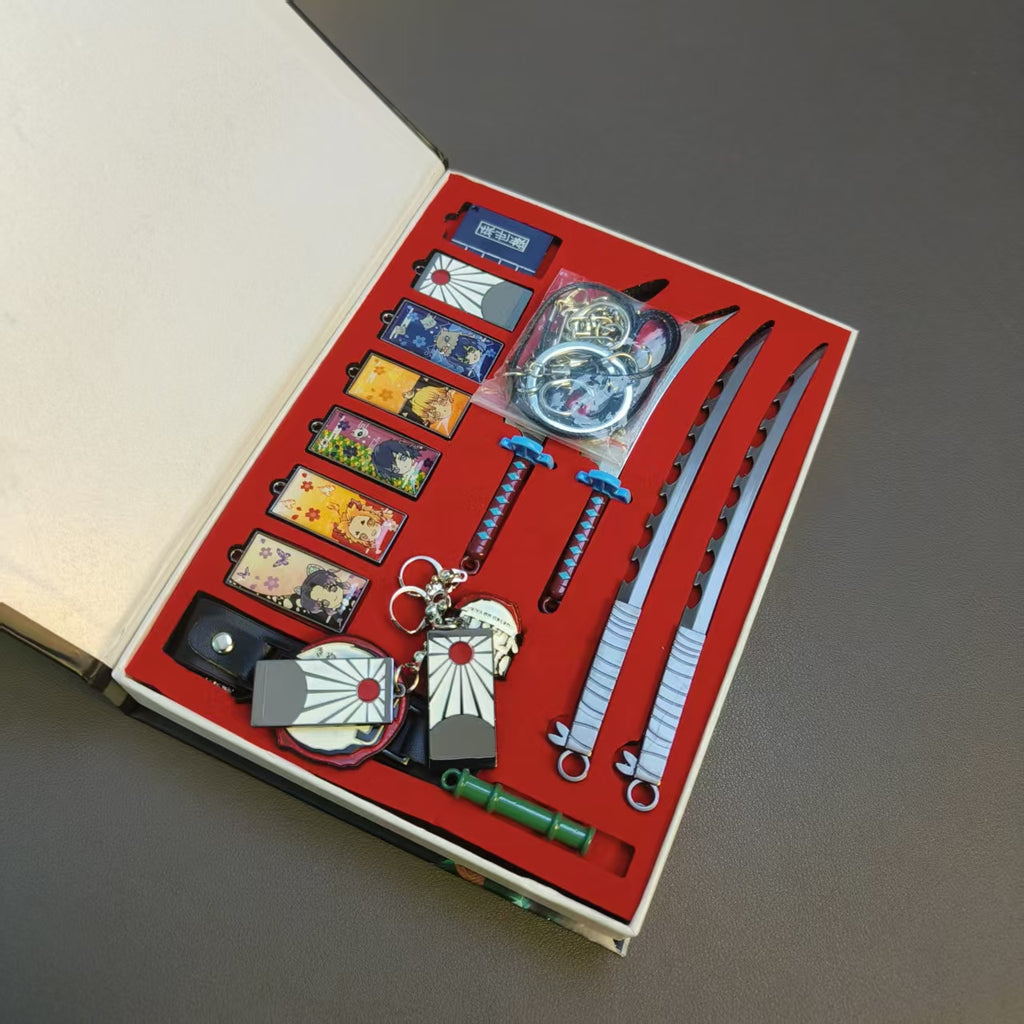 Demon Slayer Alloy Keychain Gift Box Set Anime Weapon & Character Charms