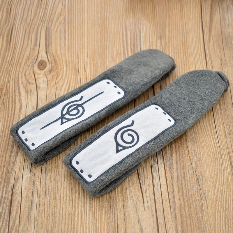 Leaf Village Headband Terry Cloth Sweat-Absorbent Hair Band Anime Cosplay Accessory with Unique Eye Design