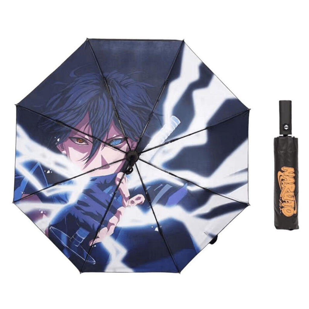 Sasuke/Kakashi/Itachi Anime Umbrella Windproof Waterproof Folding Umbrella with Character Print Rain Gear for Ninja Fans