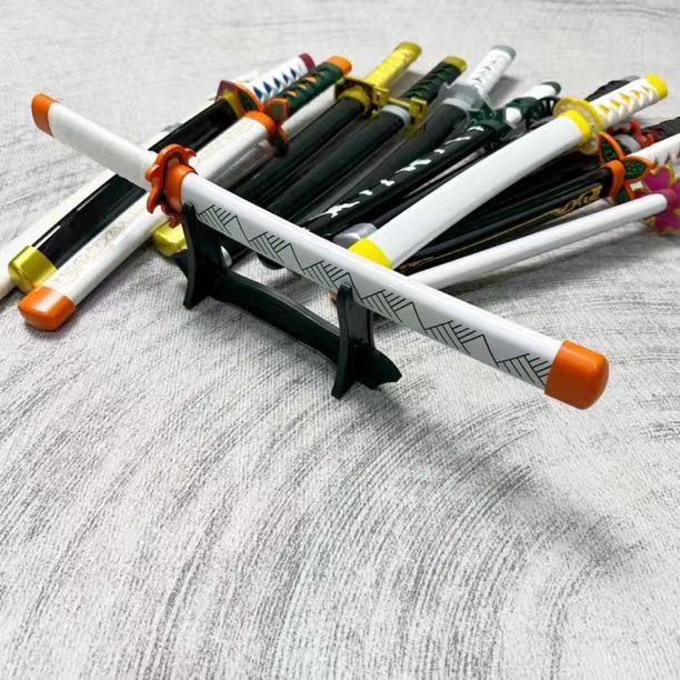 Anime Mini Katana Toy Small 43cm Safe Plastic Sword Otaku Collectible Prop with Vibrant Designs