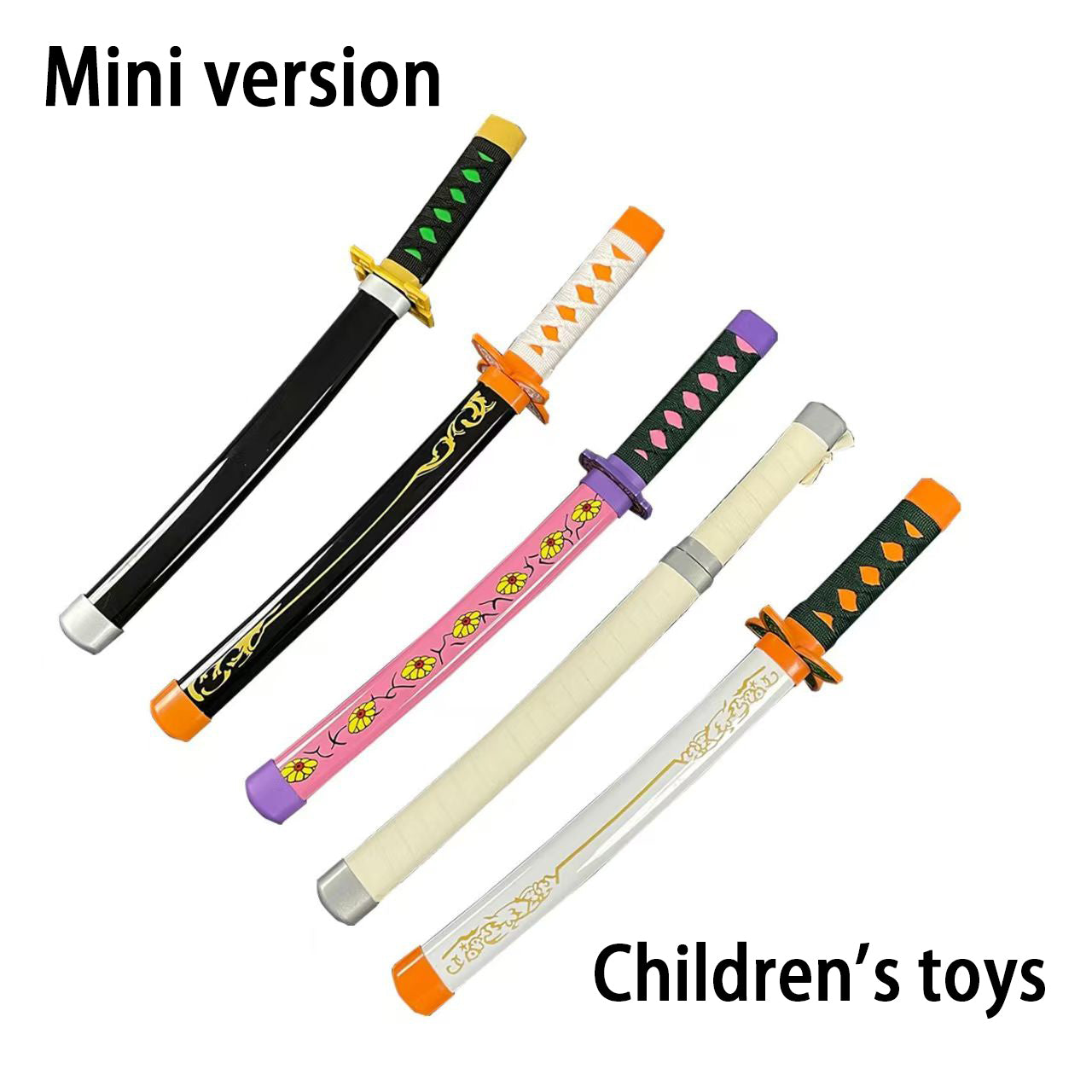 Anime Mini Katana Toy Small 43cm Safe Plastic Sword Otaku Collectible Prop with Vibrant Designs