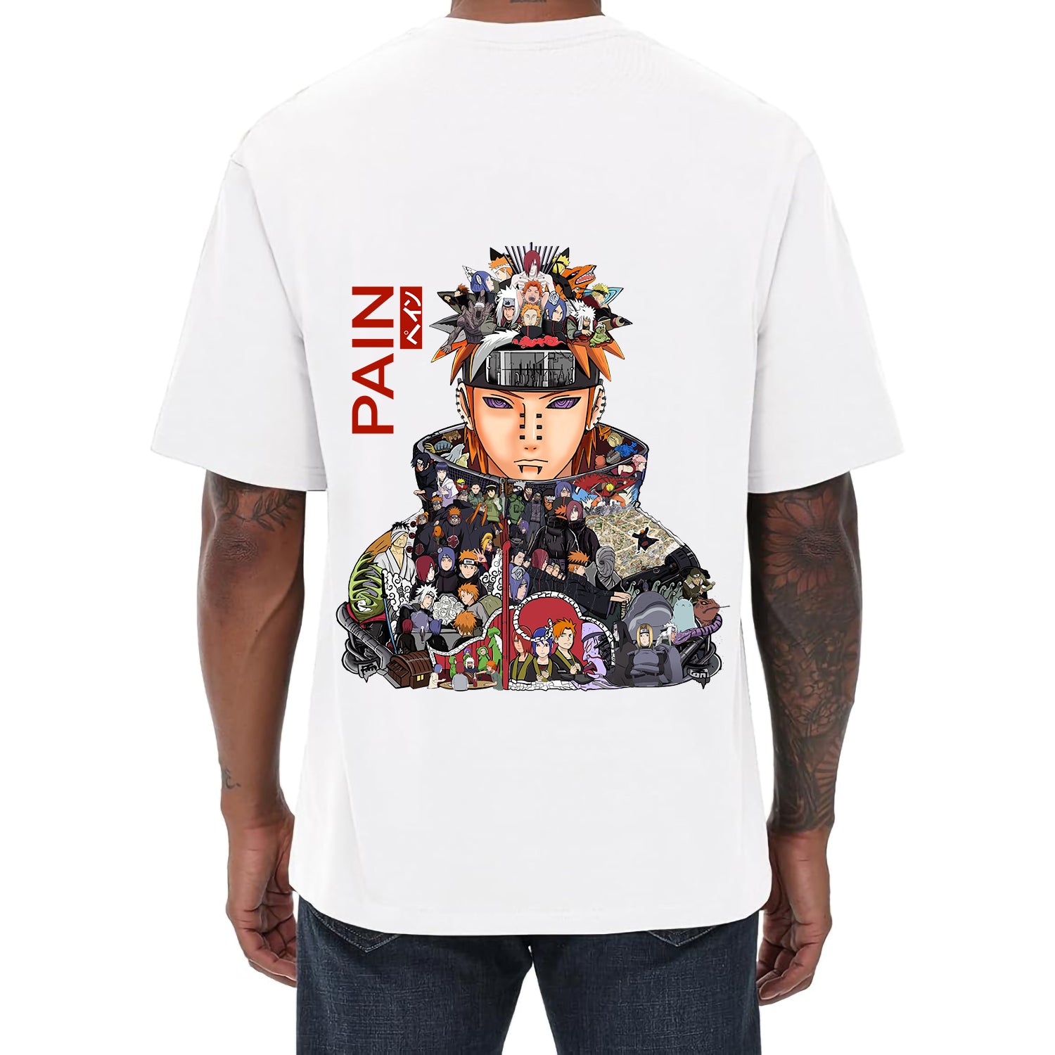 Fire Shadow Ninja Pain Cool and Trendy Loose Short-Sleeved T-shirt
