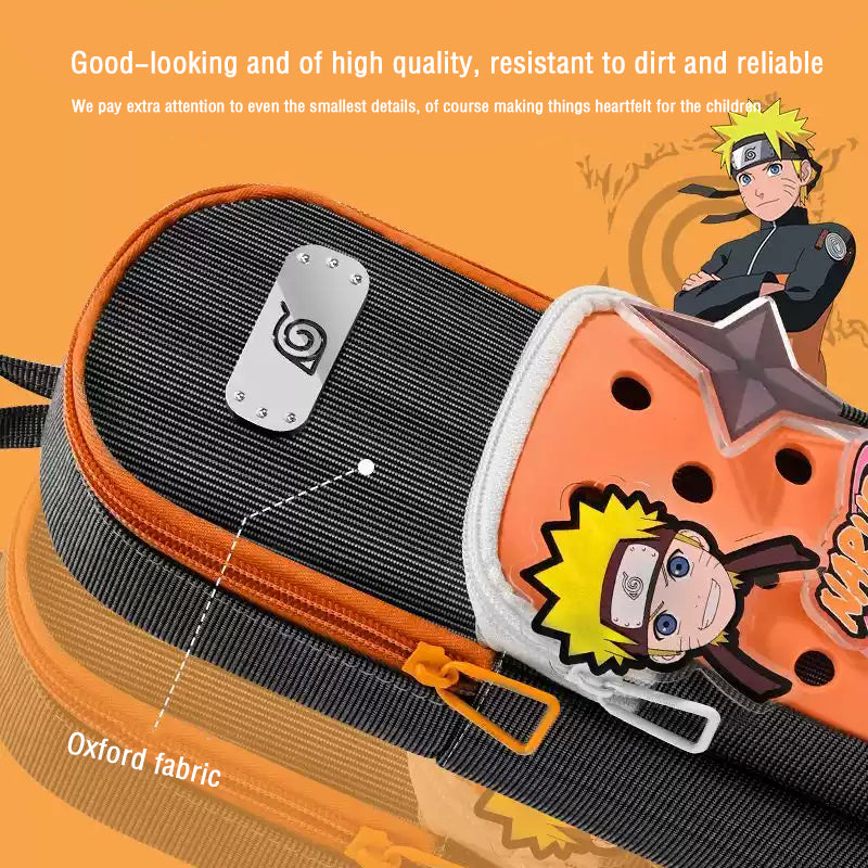Kakashi Backpack Pencil Case Large Capacity Removable Charms Durable Oxford Fabric for Students Perfect for School Supplies