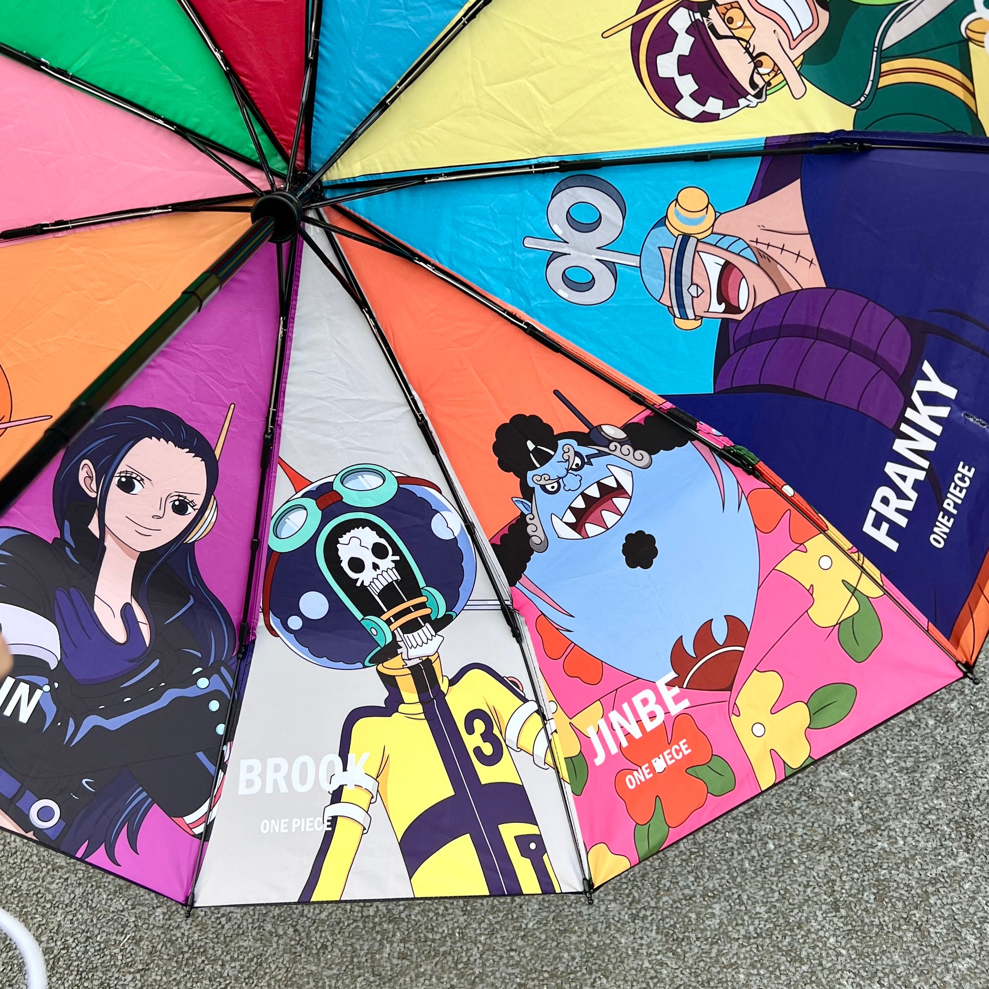 Luffy/Zoro/Sanji Anime Automatic Umbrella - Colorful Character Print Rain & Sun Protection Umbrella