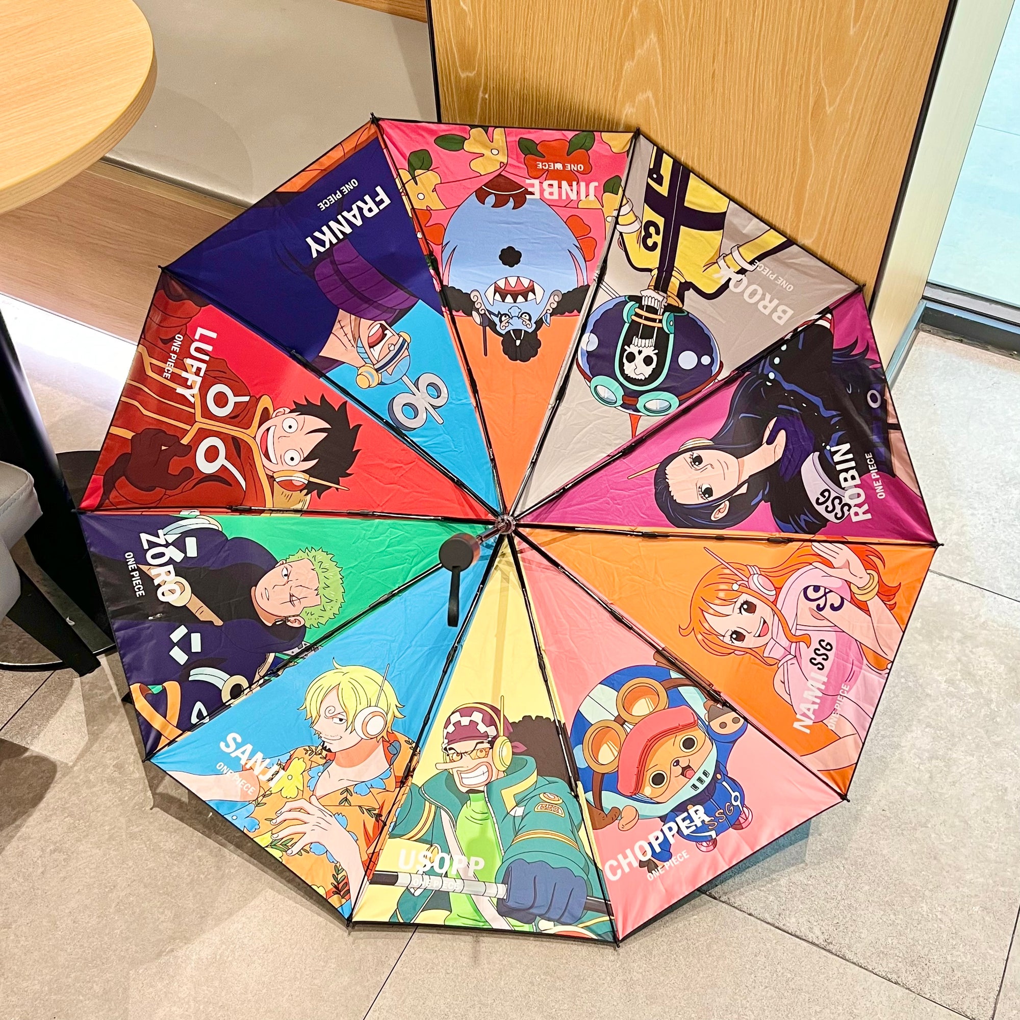 Luffy/Zoro/Sanji Anime Automatic Umbrella - Colorful Character Print Rain & Sun Protection Umbrella