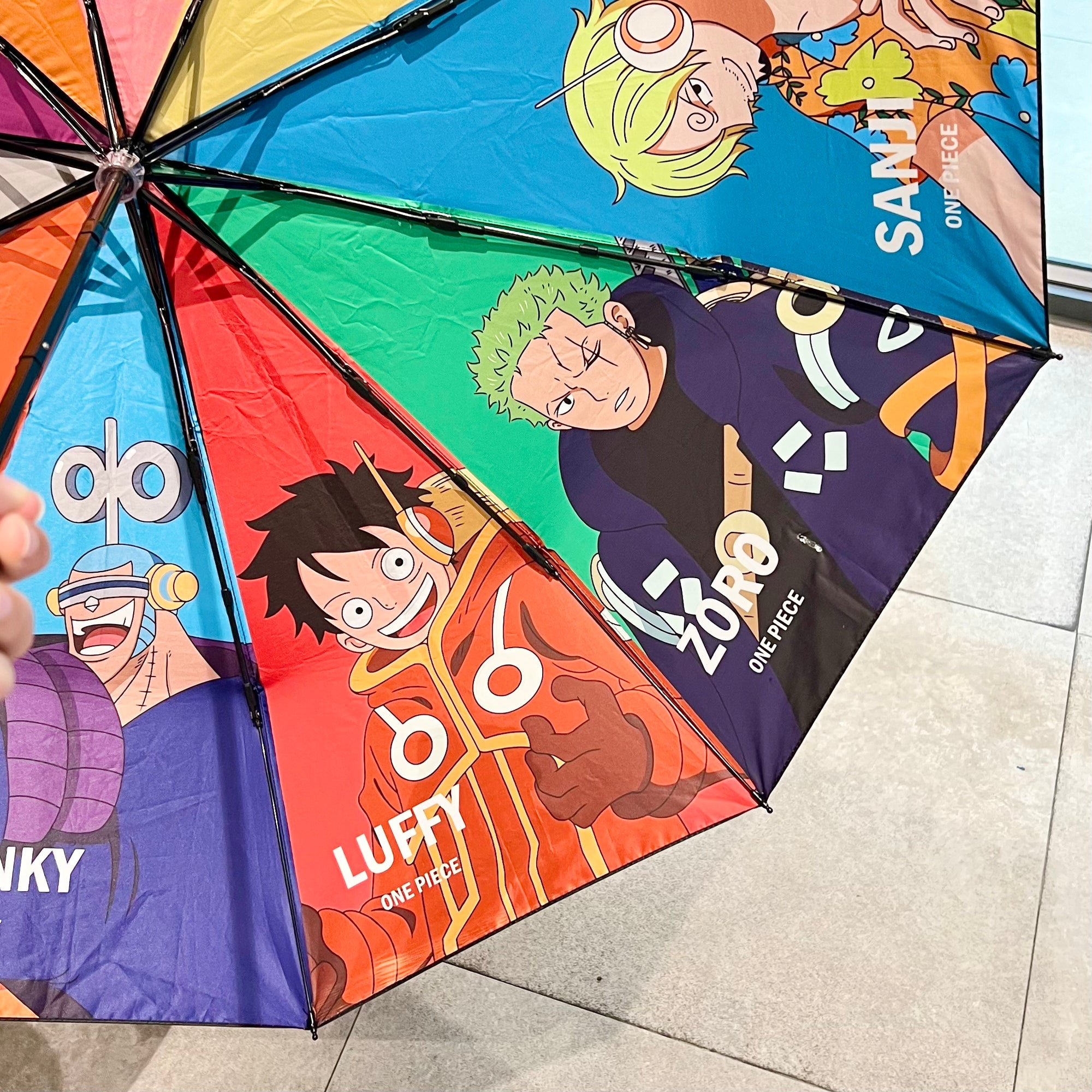 Luffy/Zoro/Sanji Anime Automatic Umbrella - Colorful Character Print Rain & Sun Protection Umbrella