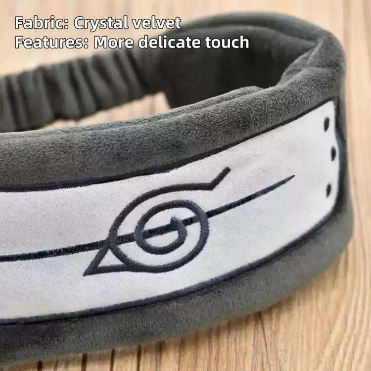 Leaf Village Headband Terry Cloth Sweat-Absorbent Hair Band Anime Cosplay Accessory with Unique Eye Design